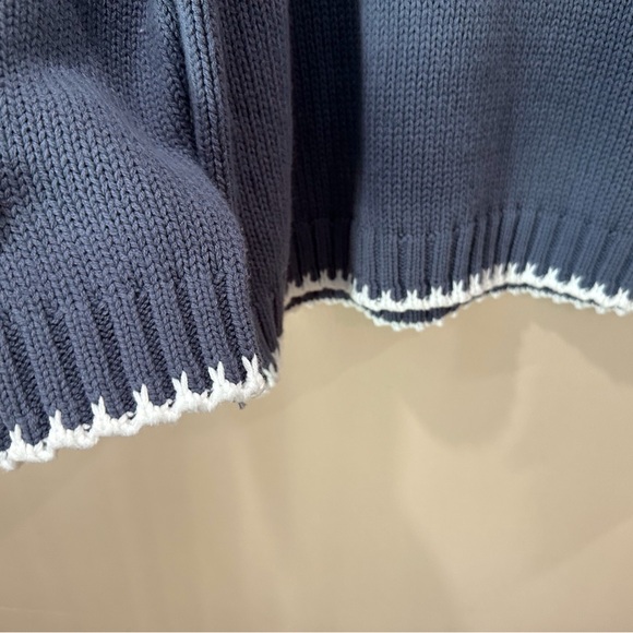 New Sincerely Jules Intarsia Bow Knit Sweater Top&Hair Bow Set Blue Women’s M - Picture 4 of 7